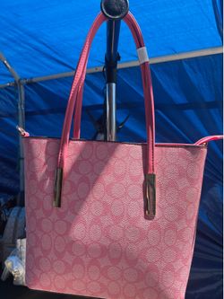 Pink tote bag