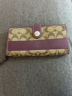 Coach Wallet With Purple Accents