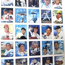 1986 Baseball Cards, Uncut, 50 cards, Hand-signed by Artist Robert Stephen Simon