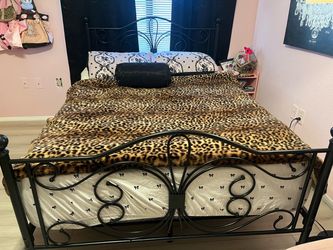 Black Metal Scroll Bed Frame