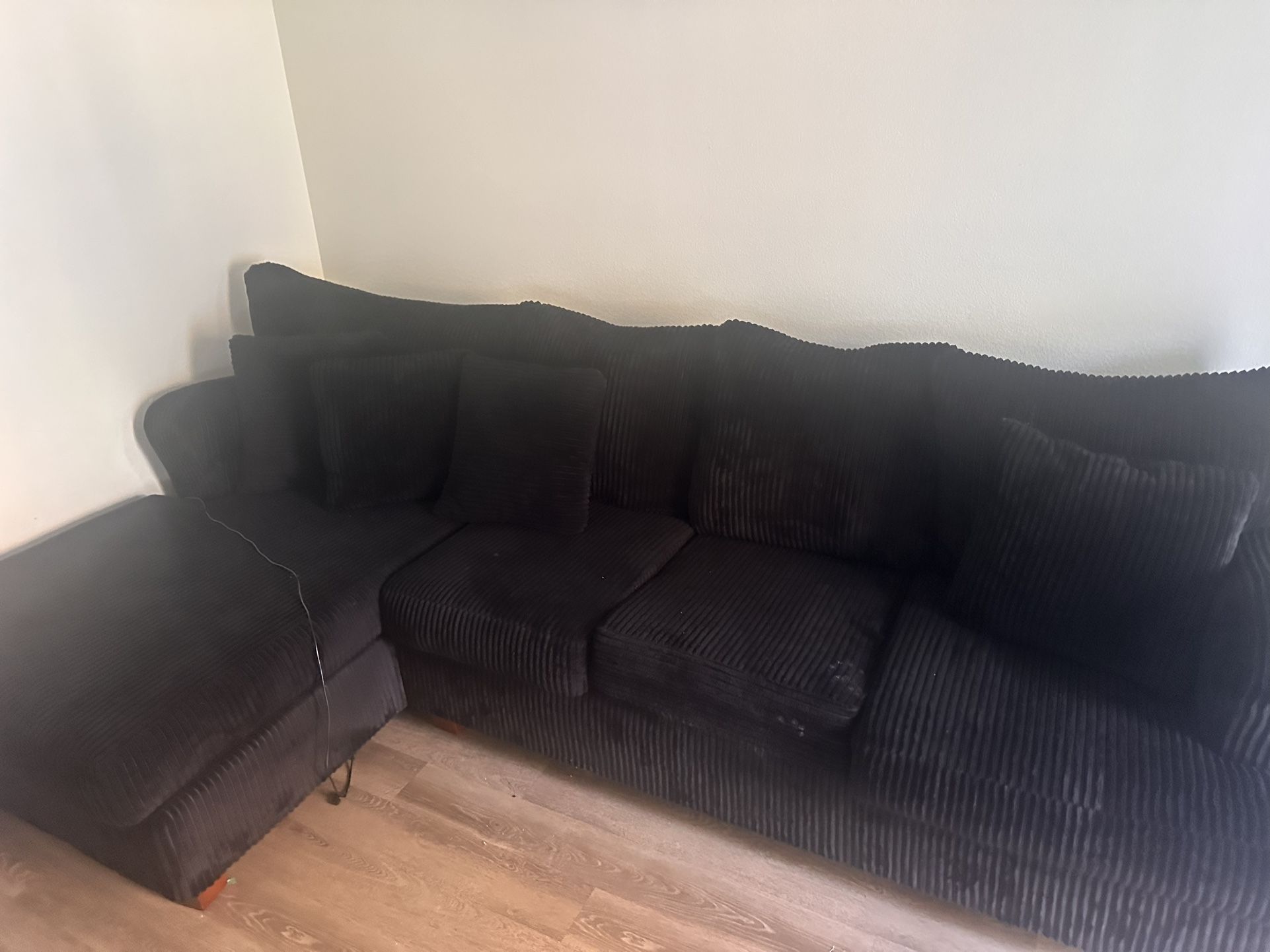 Black Corduroy Sofa Make Me An Offer!!