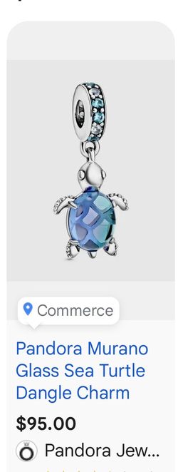 Pandora Murano Glass Sea Turtle Dangle Charm