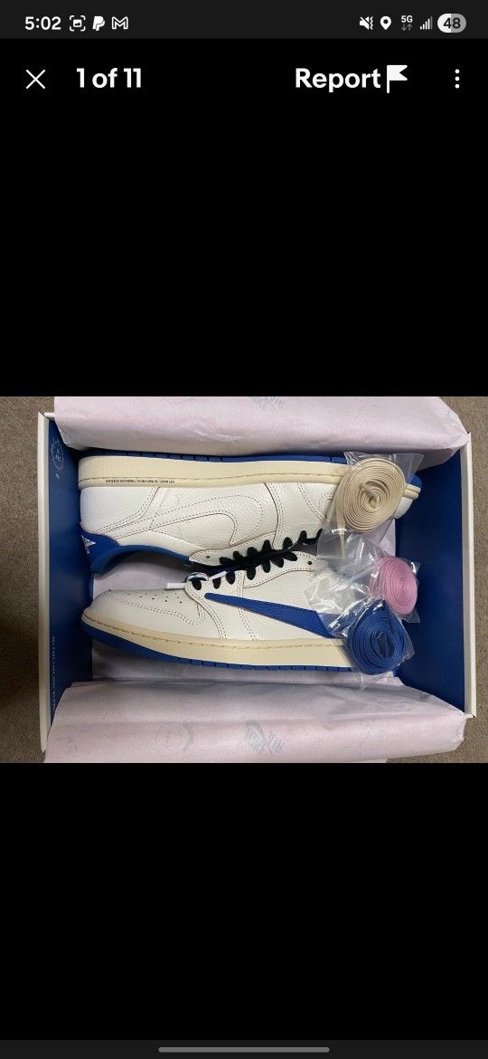 Air Jordan 1 Low Travis Scott Size 11