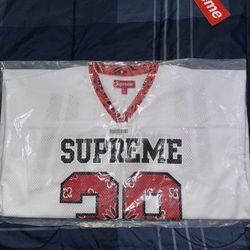 Supreme Bandana Football Jersey White Size L
