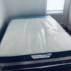 Brand New Comfort Queen Size With box spring Delivery available