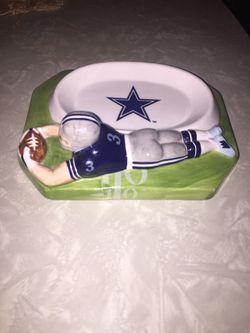 DALLAS COWBOYS PORCELAIN SOAP DISH or ASHTRAY