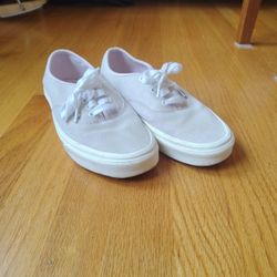 Pale Lavender Low Top Vans Men's 6.5, Women's 8