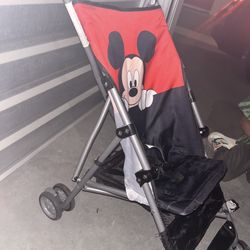 Kids Mickey Mouse Stroller – Lightweight & Foldable 