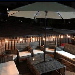 8 Piece Patio Furniture Conversation Set
