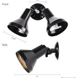 NUVO LIGHTING -  ITEM NUMBER: 77 - 701 2-LIGHT OUTDOOR FLOOR LIGHT HEAVY-DUTY CAST ALUMINUM FIXTURE PAR38 150W MaX. 120V BLACK FINISH 