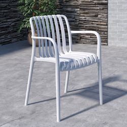 Brand New White Dining Chair Made Of High-Quality Resin, Outdoor & Patio Furniture