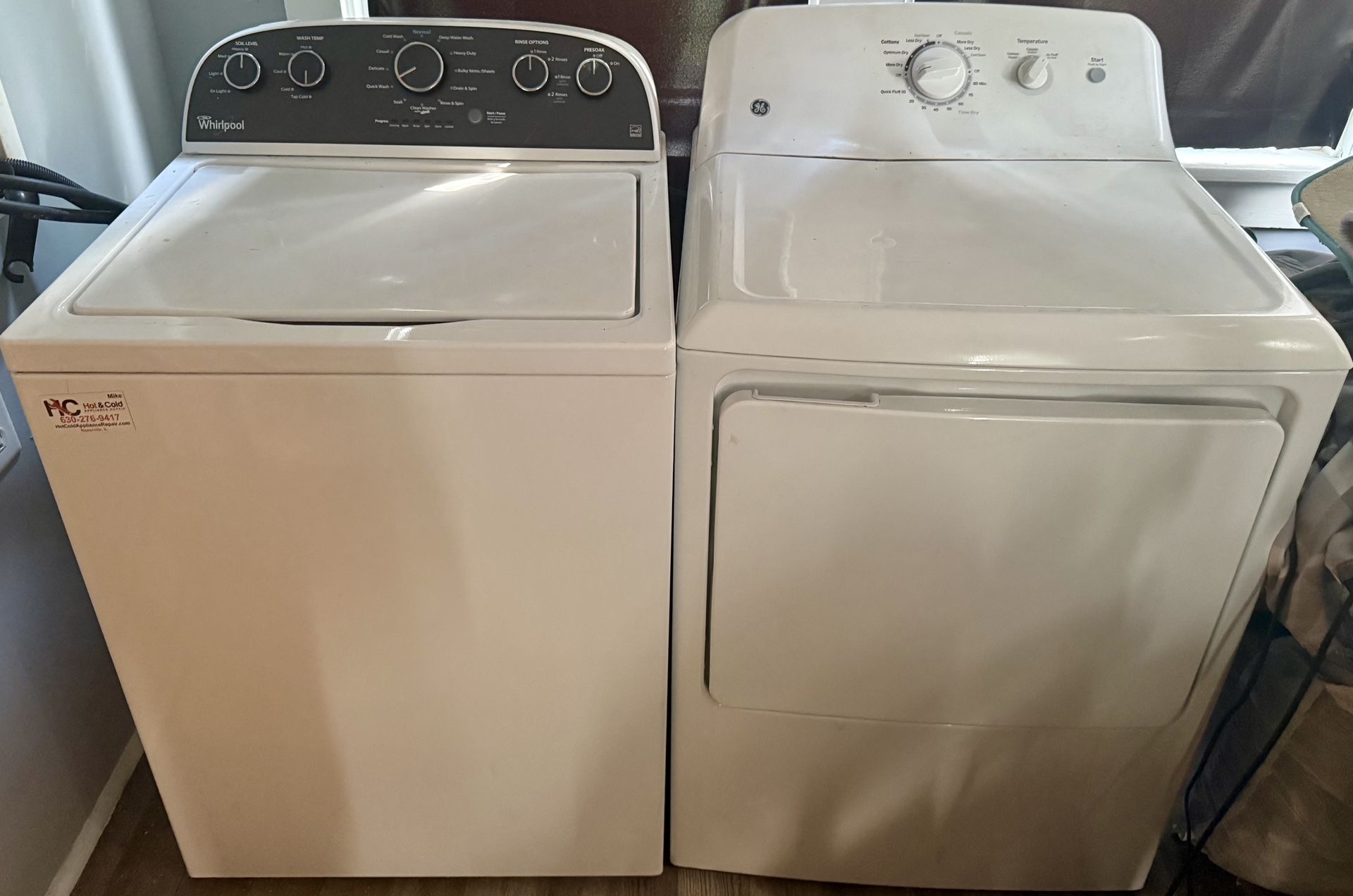 Washer and dryer for sale
