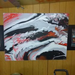 Acrylic Painting With Glowing Copper