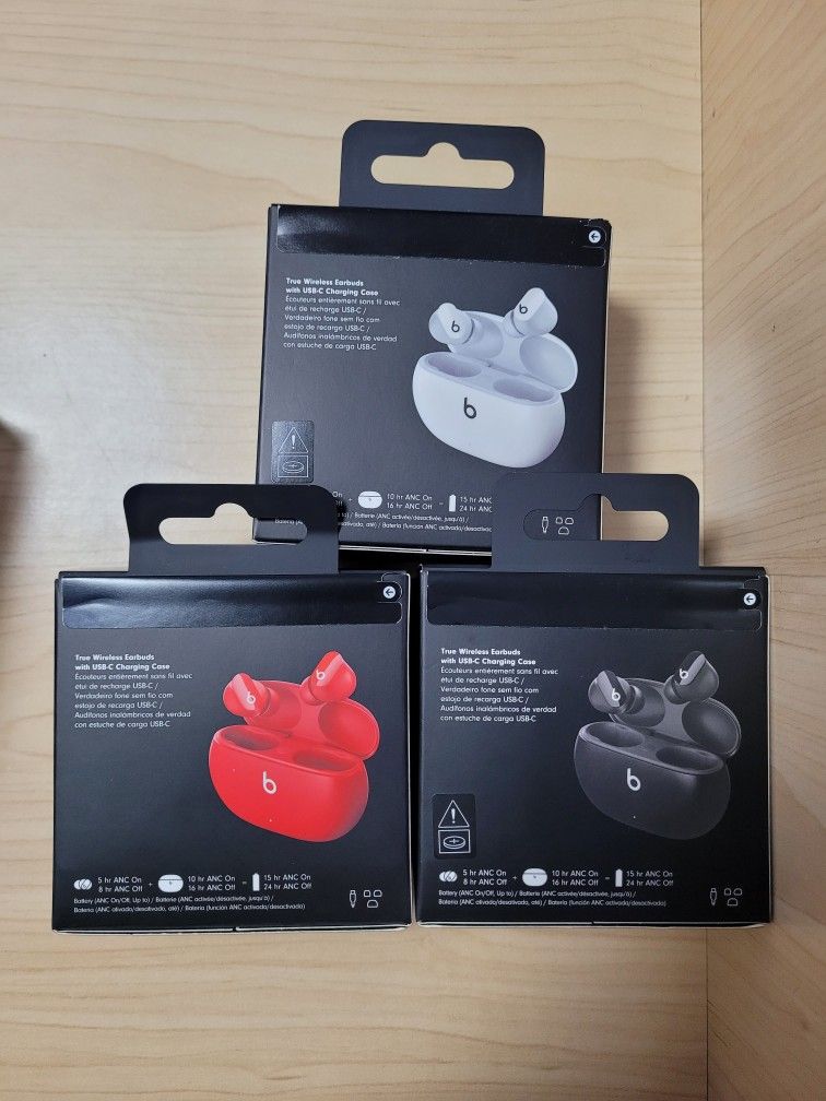 Beats Studio EarBuds, Noise Cancelling NEW ORIGINAL. $120 each. Store Pick Up Only