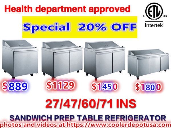 Salad Sandwich Prep Table Refrigerator RESTAURANT EQUIPMENT