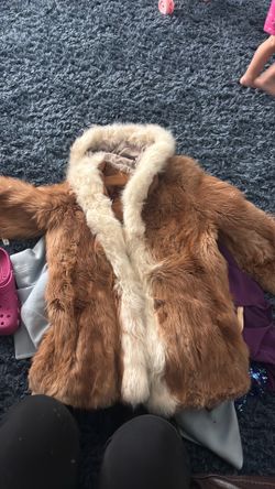 Vintage Red Fox Fur Jacket