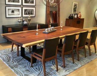 Live Edge Solid Wood Dining Table