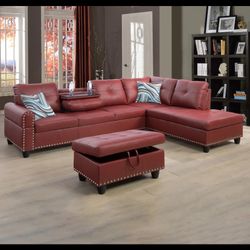 New Sectional + Ottoman 