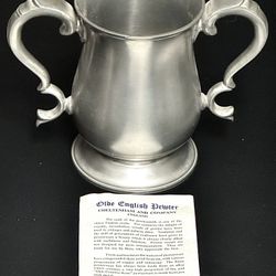 ✨Rare Vintage Mid-Century, Crown & Rose, Old English Pewter, 2 Handles, from London