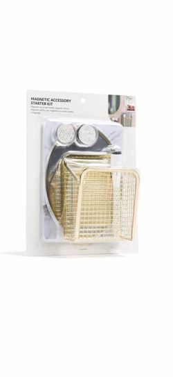 U-Brands Locker Accessory Kit Gold Wire Mesh