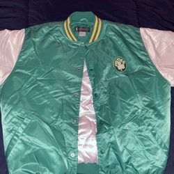 Adidas Boston Celtics Nba Vintage Bomber Baseball Jacket 