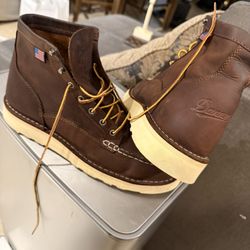 DANNER MEN'S BULL RUN MOC TOE 6" WORK BOOTS - slip oil