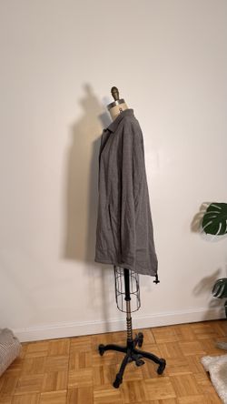The Narrows Heather Gray Lightweight Button Front Jacket Mens Size L