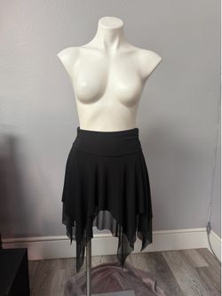 Black Sheer Handkerchief Skirt