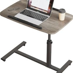 Adjustable Overbed Bedside Table with Wheels Hospital Bed Table Portable Computer Stands Movable Desk Computer Table for Bed Laptop Stand for Couch