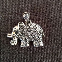 Bali Legacy Sterling Silver Elephant Pendant 