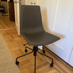West Elm Leather Swivel Office Chair