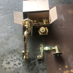 Schlage Brass Handle and Deadbolt 