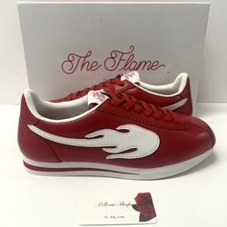 YG 4Hunnid The Flame Block Runner Red/White Shoes Size: 10 M
