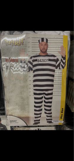 JAILBIRD COSTUME SIZE MENS XXL