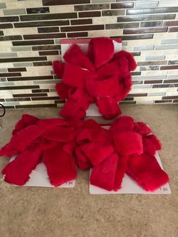 3 NEW Celebrate It Red Faux Fur Christmas Tree Bows – Michaels