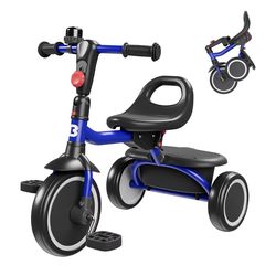 besrey Toddler Tricycle with Bell, Kids Tricycle Age 18 Months to 5 Years, Kids Trike, Toddler Bike for 1.5-5 Year Olds, Baby Trike, Gifts & Toys for 