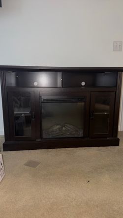 Electric fireplace tv stand