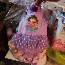 New baby items diapers bottles clothes Pacifers