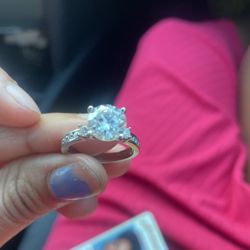 Mosanite Engagement Ring 