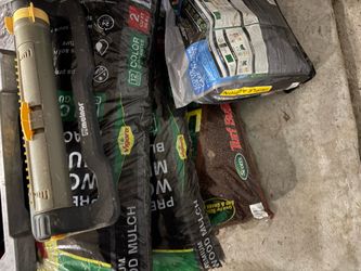 Mulch and dirt