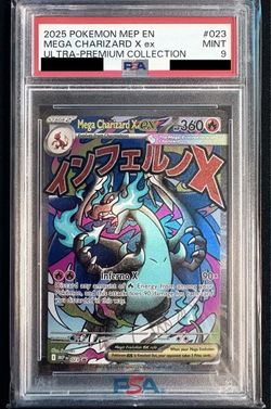 PSA 9 Mega Charizard X ex Pokemon Card #023