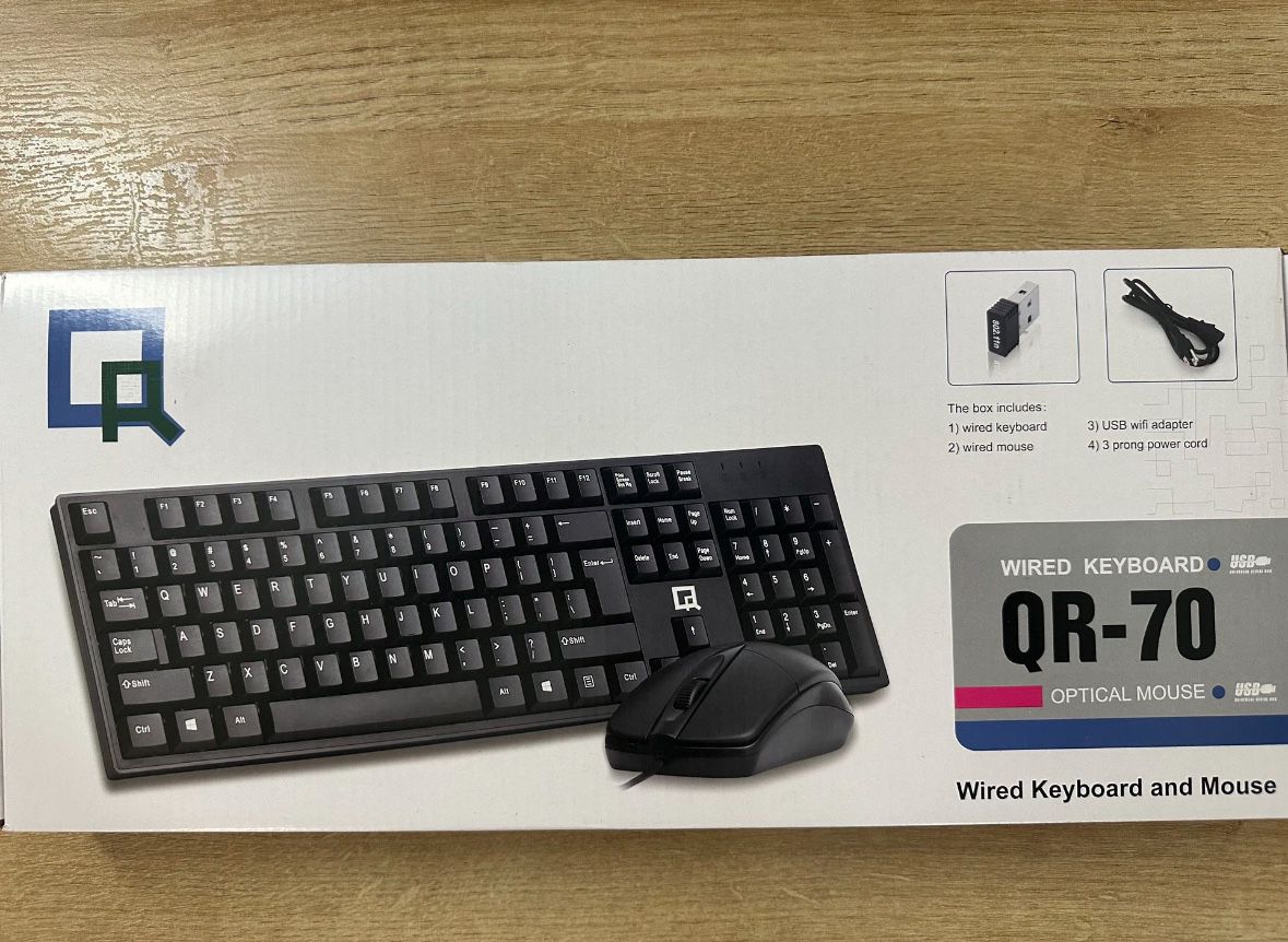 New Wired Keyboard And Mouse 