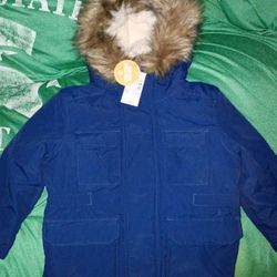 New Childs 2T Cruise Blue Winter Hooded Jacket