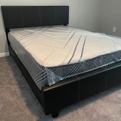 Queen Mattress Come With Headboard And Footboard -  And Box Spring - Same Day Delivery 