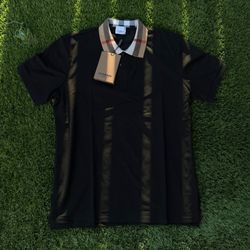 Burberry Black Polo Collared Shirt Brand New With Tags Size Medium