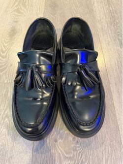 Dr. Martens Adrian Black Leather Tassel Loafers Size 8M / 9W