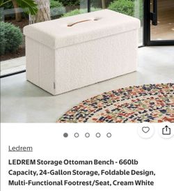 Ledrem Storage Ottoman Bench