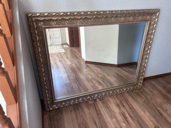 Large Gold Ornate Framed Wall Mirror