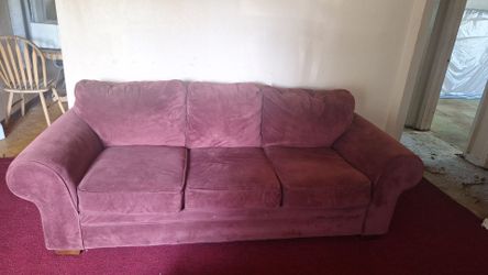 Mauve Microfiber 3-Seat Sofa