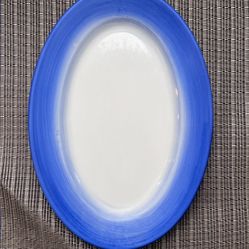 Blue And White Mayer China Oval Platter